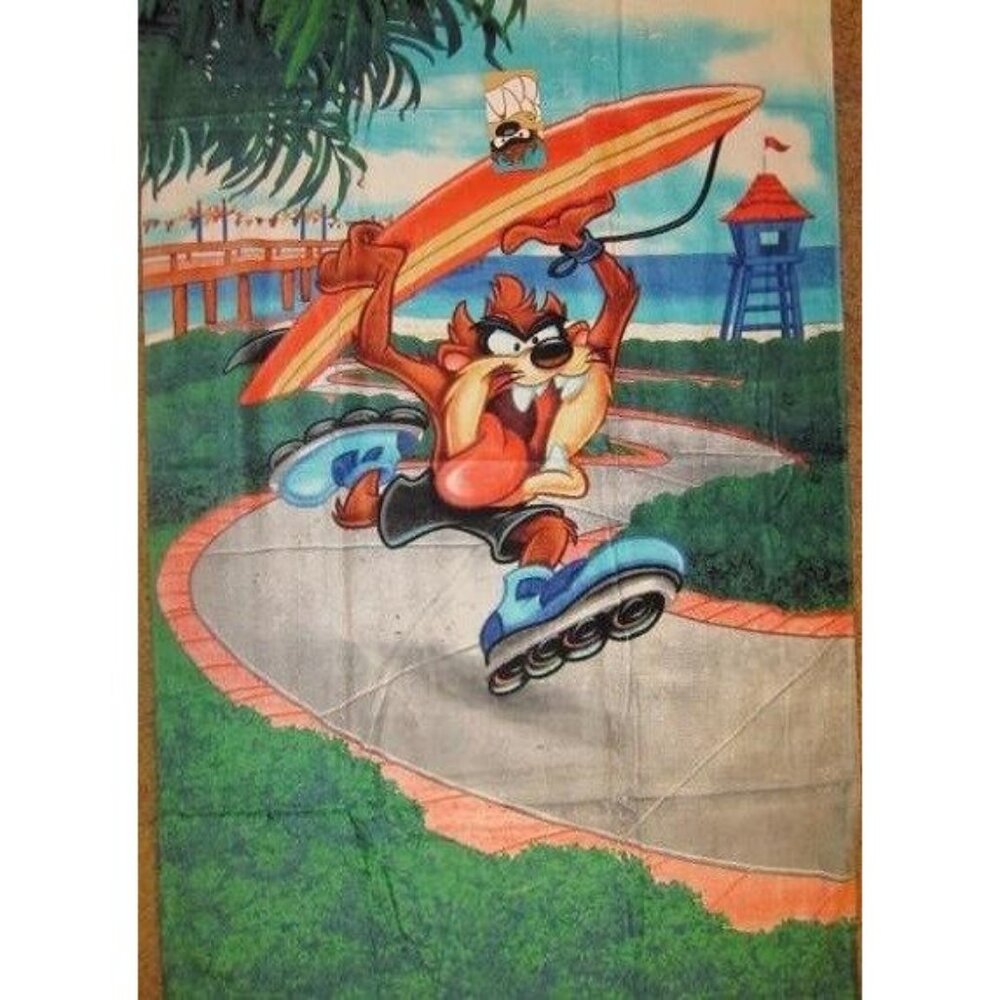 New Licensed Taz Tasmanian Devil Beach Bath Pool Towel Looney Tunes Gift NIP NWT - Picture 2 of 3